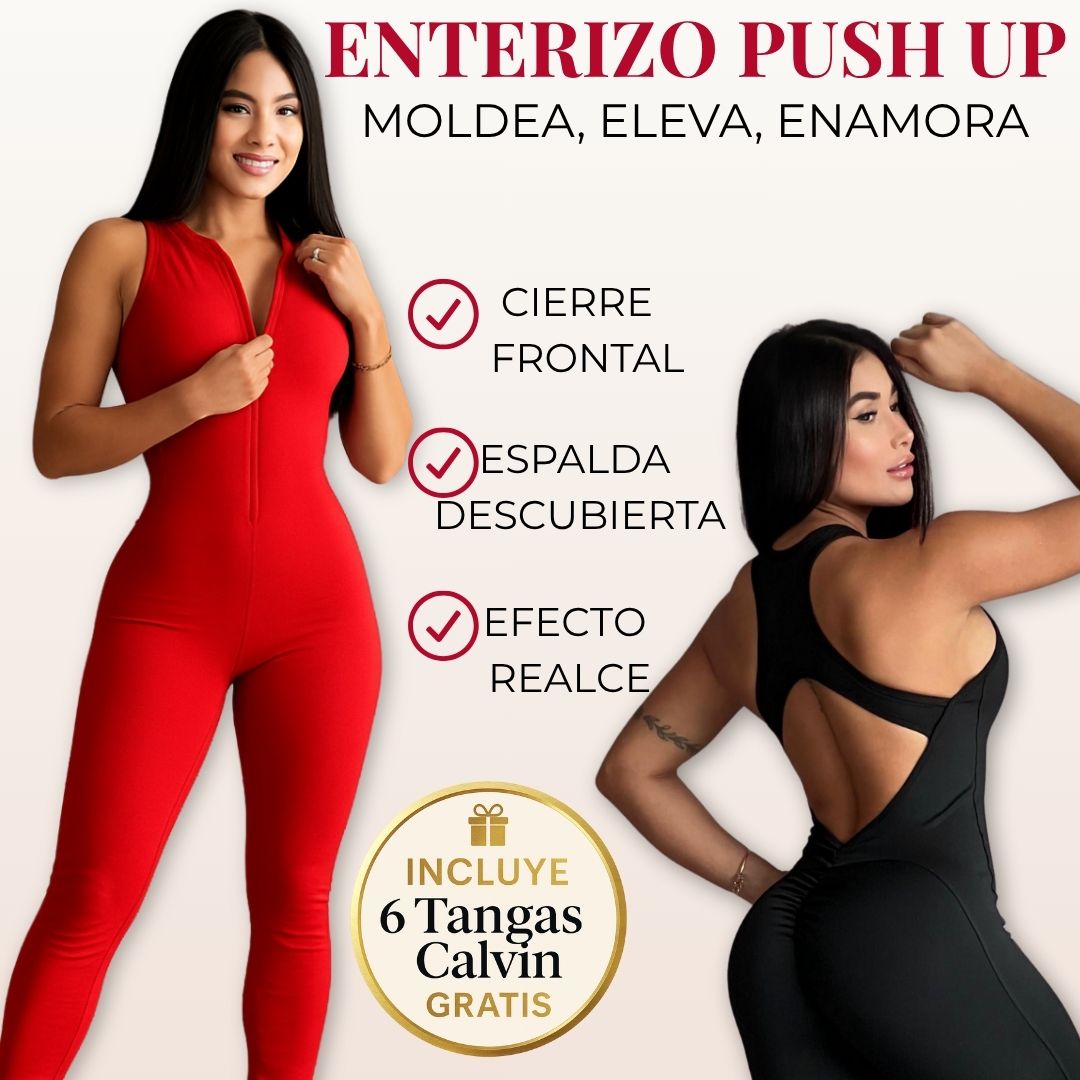ENTERIZO PUSH UP + OBSEQUIO 6 TANGAS CALVIN
