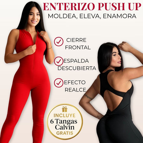 ENTERIZO PUSH UP + OBSEQUIO 6 TANGAS CALVIN
